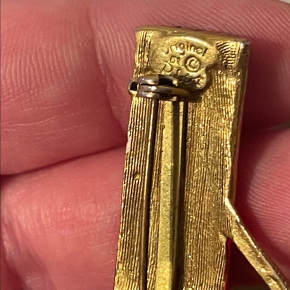 🍄Vintage “Original by Robert” Red Enamel Golf Bag Brooch - Picture 7 of 7